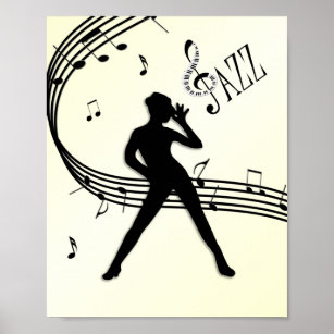 Poster Jazz Dance Yellow Music