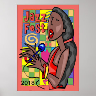 Poster Jazz Fest Singer 2018 texto de edição
