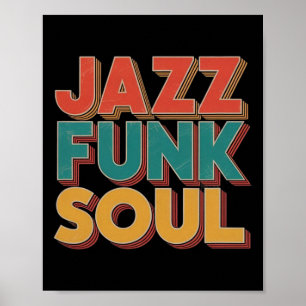 Poster Jazz Funk And Soul - Música Afro Retro Vintage