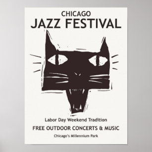 Poster Jazz Music Festival Chicago Black Cat