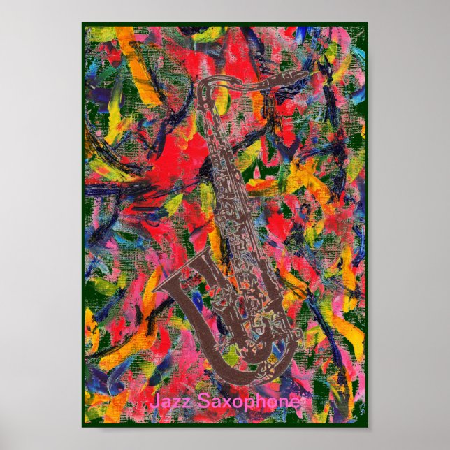 Poster Jazz Saxofone (Frente)