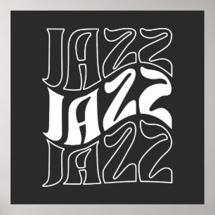 Poster Jazz Wordmark Bold Outline