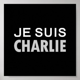 Poster JE SUIS CHARLIE - pessoas da unidade nacional
