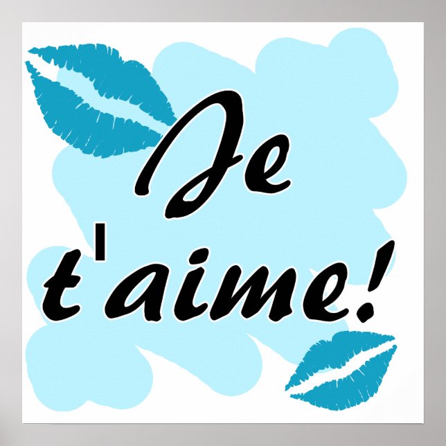 Pôster Je t'aime! - Francês eu te amo (Frente)