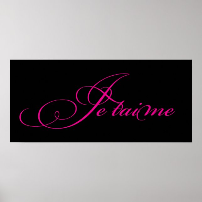 Pôster Je taime Poster/Print (Frente)