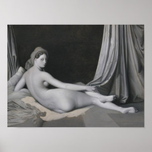 Pôster Jean Auguste Dominique Ingres   Odalisque em Grisa