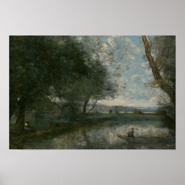 Poster Jean-Baptiste-Camille Corot - Paisagem (Frente)