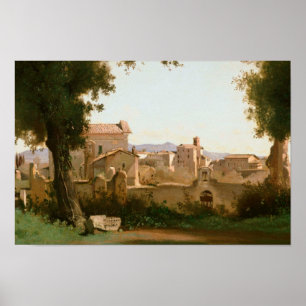 Poster Jean-Baptiste-Camille Corot-View dos Farneses
