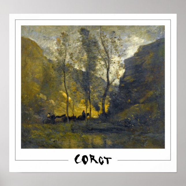 Poster Jean-Baptiste-Camille Corot Zedign Cartaz de Arte  (Frente)