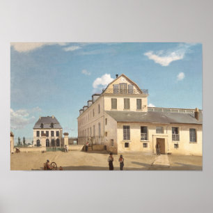 Pôster Jean-Baptiste-Camilo Corot - casa e fábrica