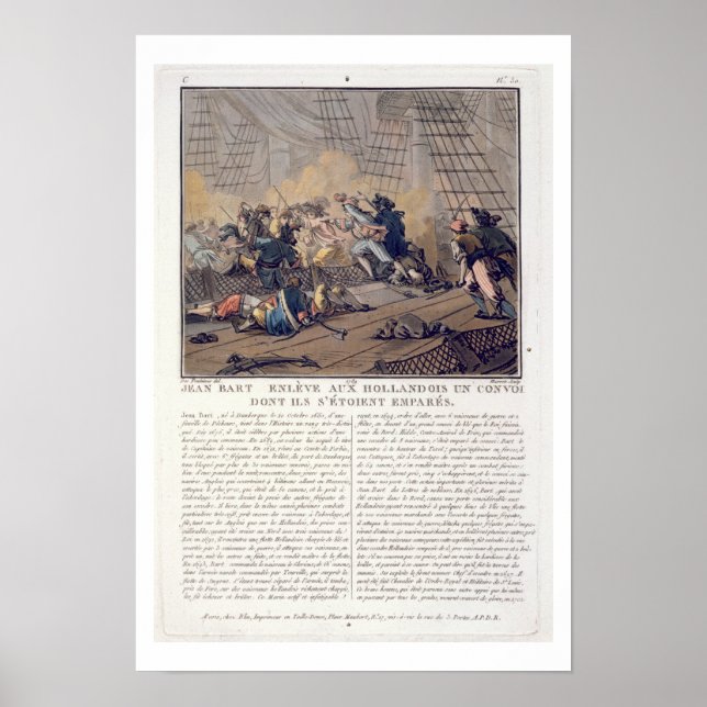 Poster Jean Bart (1651-1702), comandante militar francês  (Frente)
