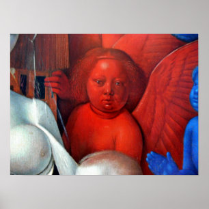 Pôster Jean Fouquet - Madonna e detalhe da criança