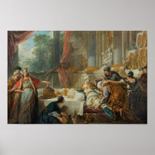 Poster Jean-Francois de Troy - A condenação de Aman
