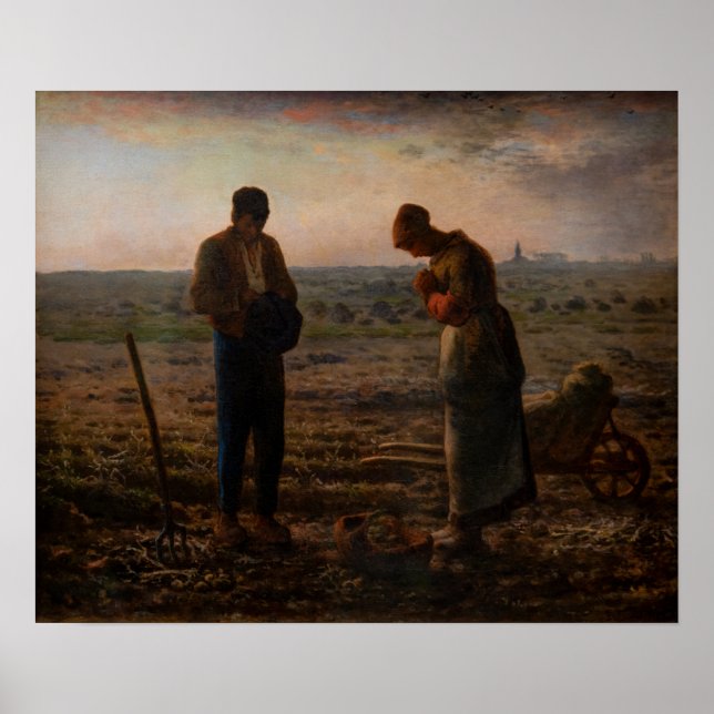 Poster Jean-Francois Millet - Angelus (Frente)