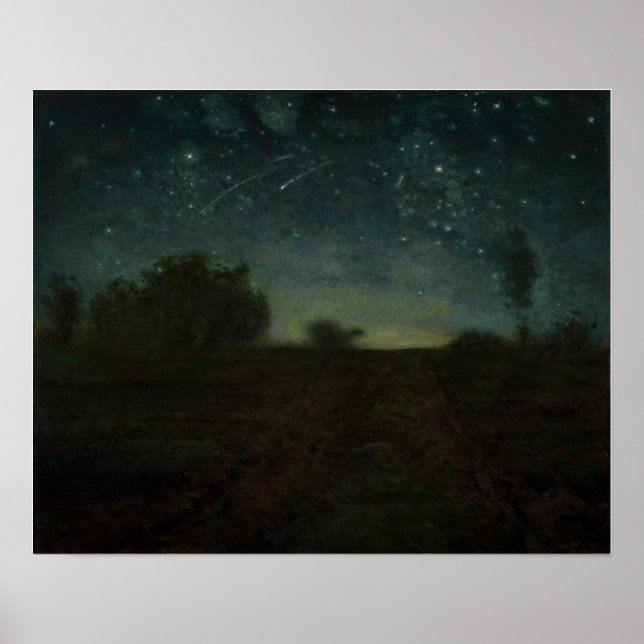 Poster Jean-Francois Millet - Starry Night (Frente)