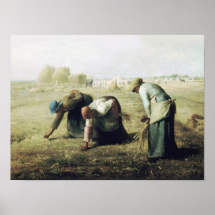Poster Jean François Millet, The Gleaners