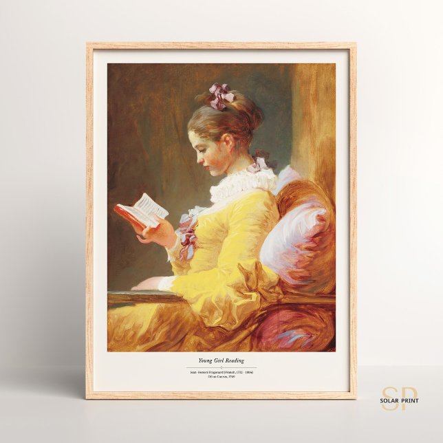 Poster Jean Honoré Fragonard A Young Girl Read Art (Criador carregado)