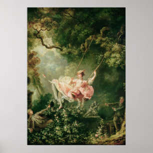 Poster Jean-Honoré Fragonard - o balanço,
