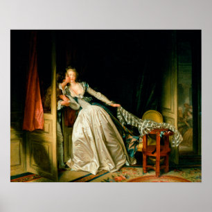 Poster Jean-Honore Fragonard: O Beijo Roubado