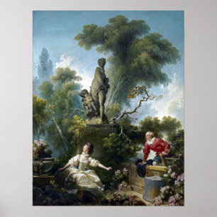 Poster Jean-Honoré Fragonard O progresso do amor