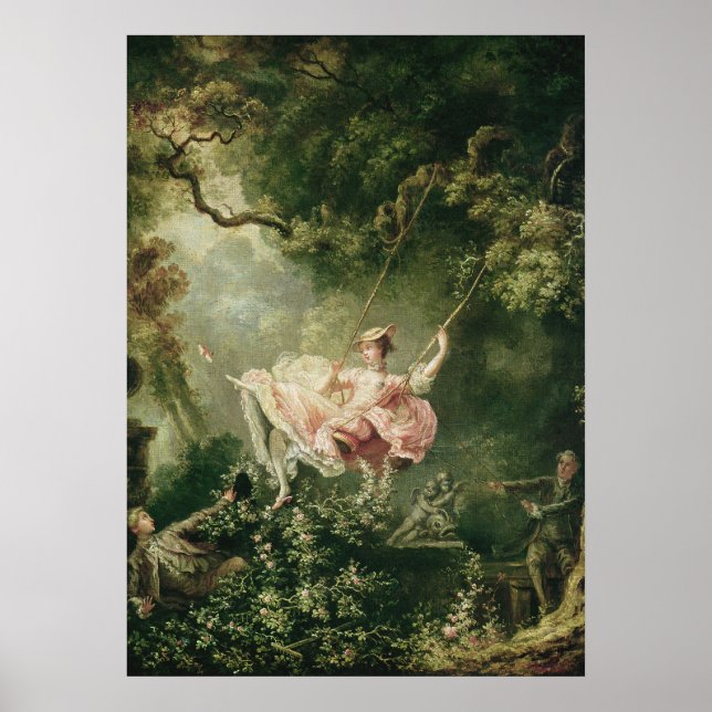 Poster Jean-Honoré Fragonard - The Swing, (Frente)