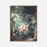 Poster Jean-Honoré Fragonard The Swing Painting Art Impre<br><div class="desc">Fragonard's "The Swing" é uma obra-prima cativante do Rococo que retrata uma jovem mulher num balanço, cercada por uma folhagem exuberante, enquanto seu amante se move admiravelmente de baixo. Pintada no século 18, a trabalho de arte exude uma sensação de brincadeira, romance e sensualidade, exemplificando a elegância e charme característicos...</div>