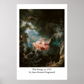 Poster Jean-Honoré Fragonard's The Swing