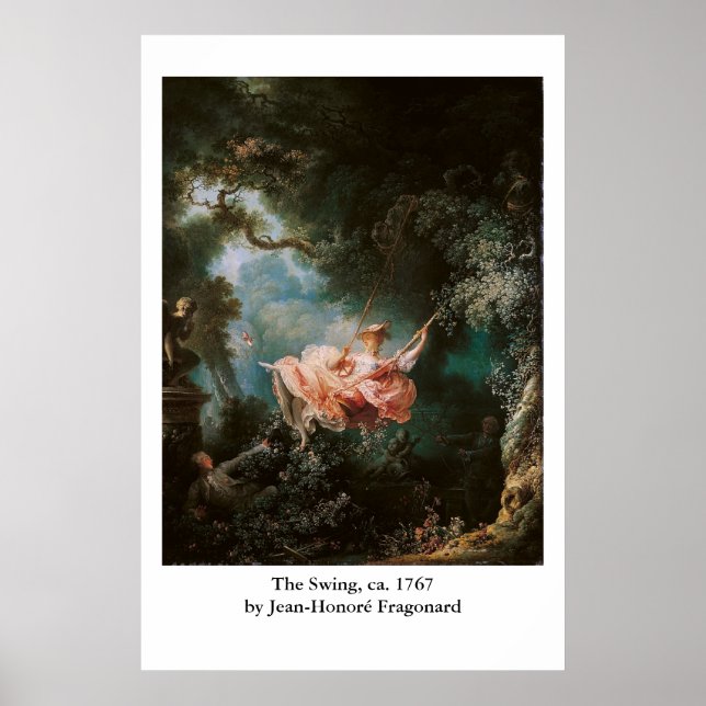 Poster Jean-Honoré Fragonard's The Swing (Frente)