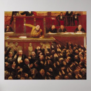 Pôster Jean Jaures falando no Tribune