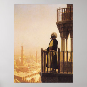 Poster Jean Léon Gérôme - Um apelo à oração da arte islâm