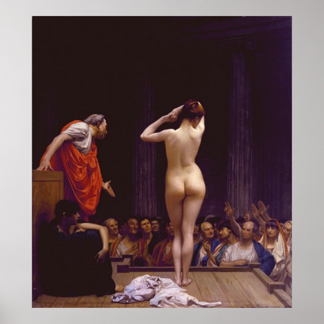 Poster Jean Leon Gerome Vendendo Escravos em Roma (Frente)