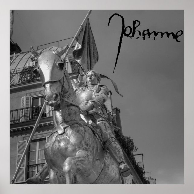 Poster Jeanne d'Arc Johanna von Orléans Emmanuel Frémiet (Frente)