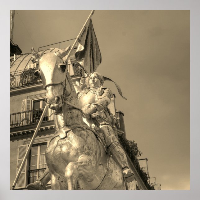 Poster Jeanne d'Arc Johanna von Orléans Emmanuel Frémiet (Frente)