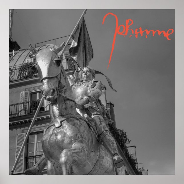 Poster Jeanne d'Arc Johanna von Orléans Emmanuel Frémiet (Frente)