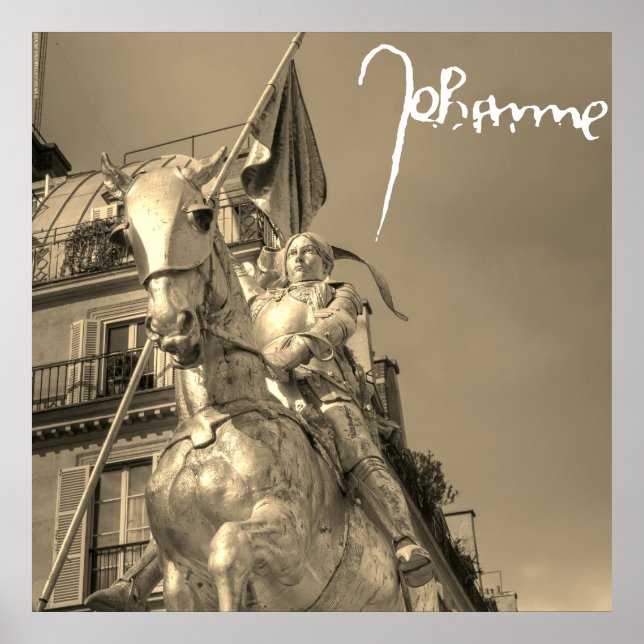 Poster Jeanne d'Arc Johanna von Orléans Emmanuel Frémiet (Frente)