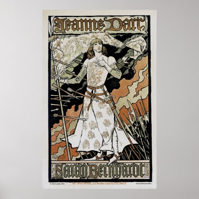Poster Jeanne d'Arc ~ Sarah Bernhardt (Frente)