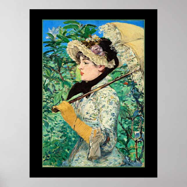 Poster Jeanne Primavera, famosa pintura de Edouard Manet (Frente)
