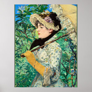 Poster Jeanne Primavera, famosa pintura de Edouard Manet