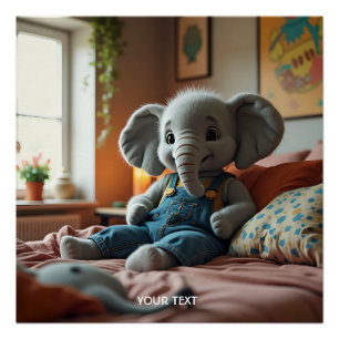 Pôster Jeans de elefante para bebês fantásticos