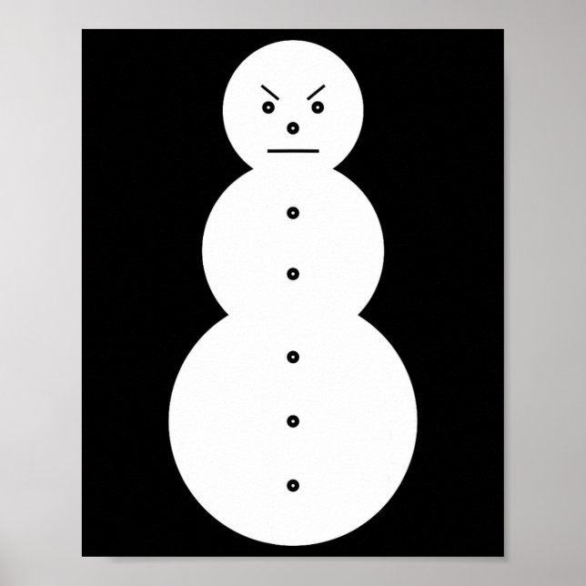 Poster Jeezy Snowman - Hiphop Angry Snowman Jeezy Christm (Frente)