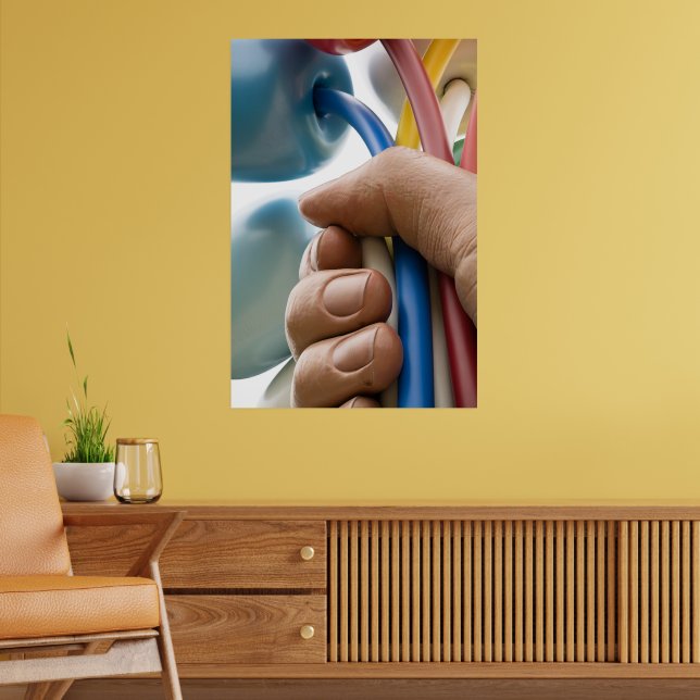 Poster Jeff Koons escultura "Buquê de Tulips" em Paris (Sala de Estar 2)