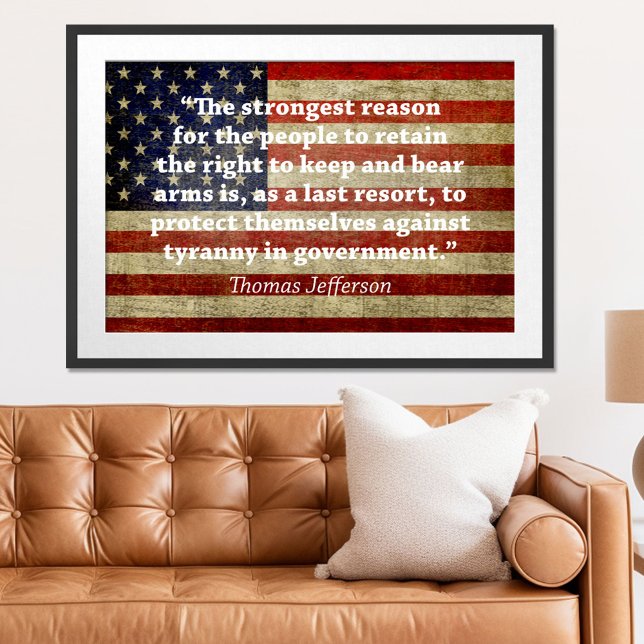 Pôster Jefferson: Direito de carregar armas (Patriotic Poster)