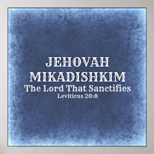 Poster Jehovah Mikadishkim (Frente)