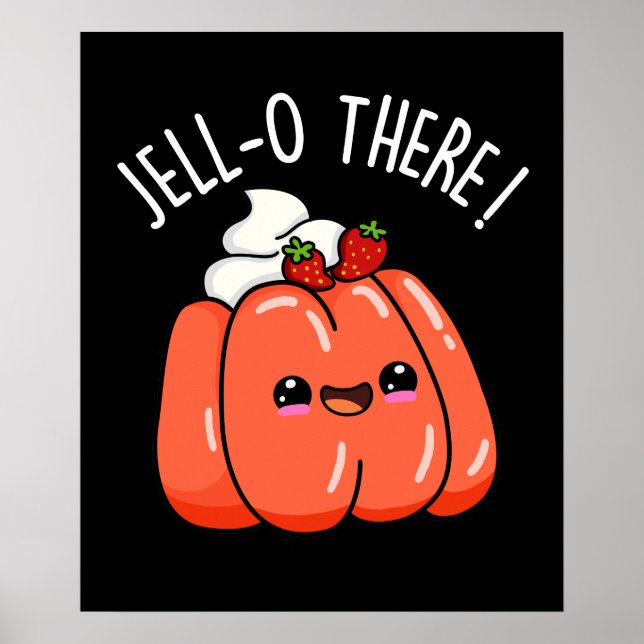 Poster Jello Ali Funny Orange Jello Pun Dark BG (Frente)