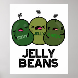 Poster Jelly Beans Engraçados Candy Candy Pun