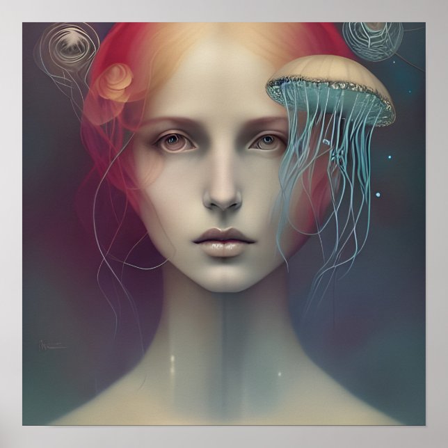 Poster Jellyfish Fantasy Woman (Frente)