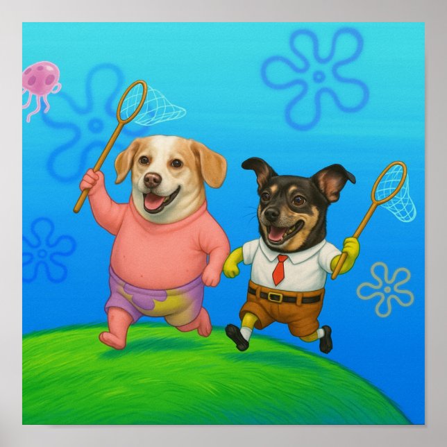 Poster "Jellyfishing" (Frente)