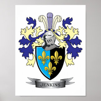 Pôster Jenkins Family Crest Casaco de Armas