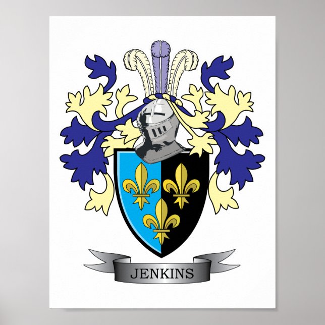 Pôster Jenkins Family Crest Casaco de Armas (Frente)