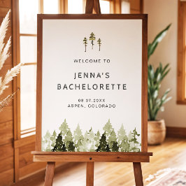 Poster JENNA Pine Tree Mountain Woods Bachelorette